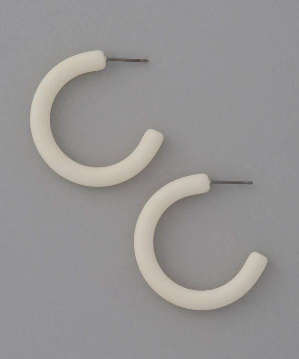 Matte Hoop Earrings [M] [Ownideal]