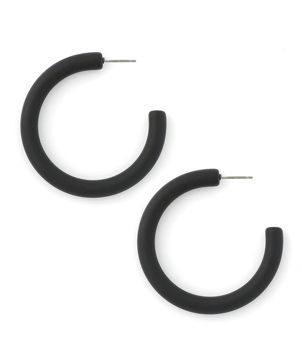 Matte Hoop Earrings [L] [Ownideal]