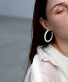 Matte Hoop Earrings [L] [Ownideal]