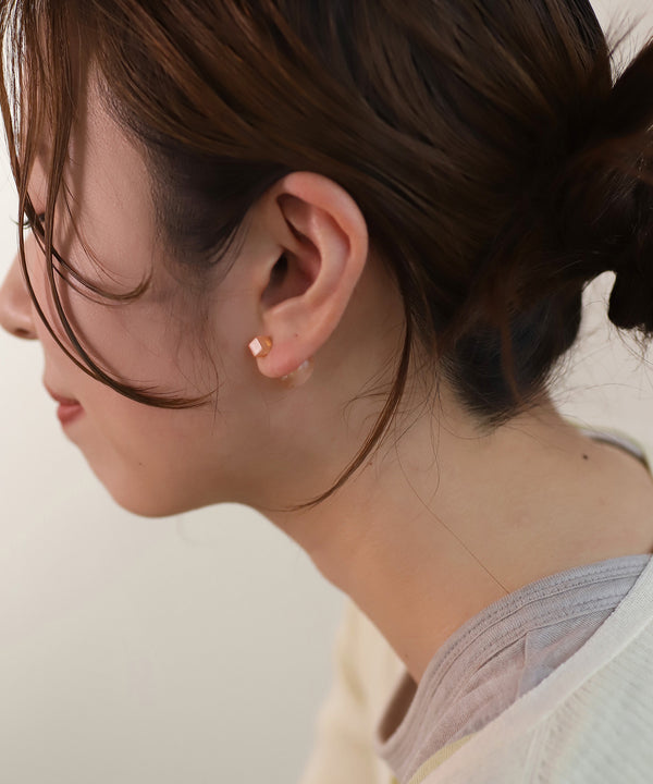 彩色寶石耳後托耳環[Ownideal]