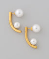 Pearl back-catch earrings [stainless steel] [Ownideal]
