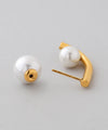 Pearl back-catch earrings [stainless steel] [Ownideal]