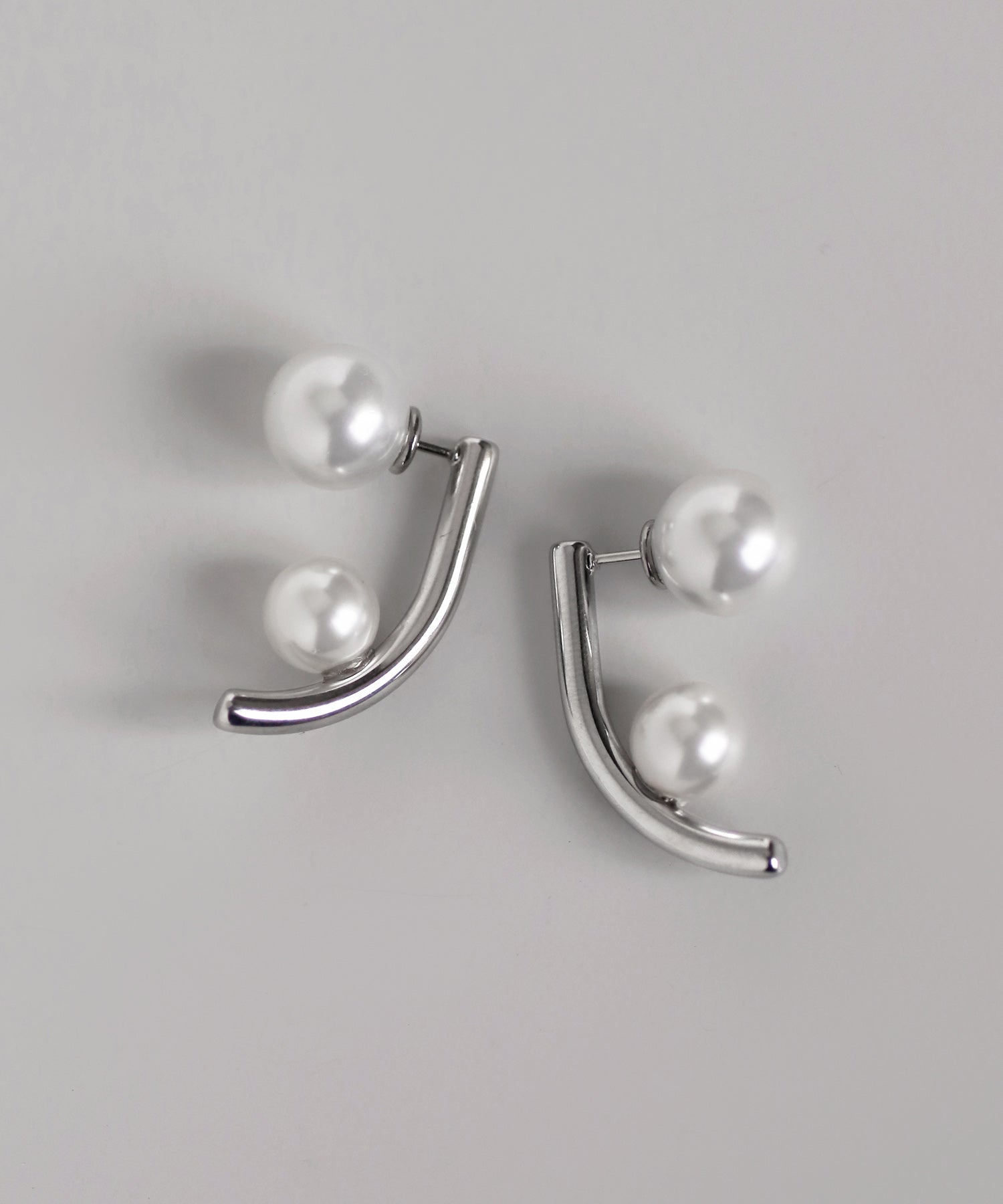 mimi33】パールバックキャッチピアス[ステンレス][Ownideal]｜アネモネ