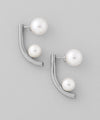 Pearl back-catch earrings [stainless steel] [Ownideal]