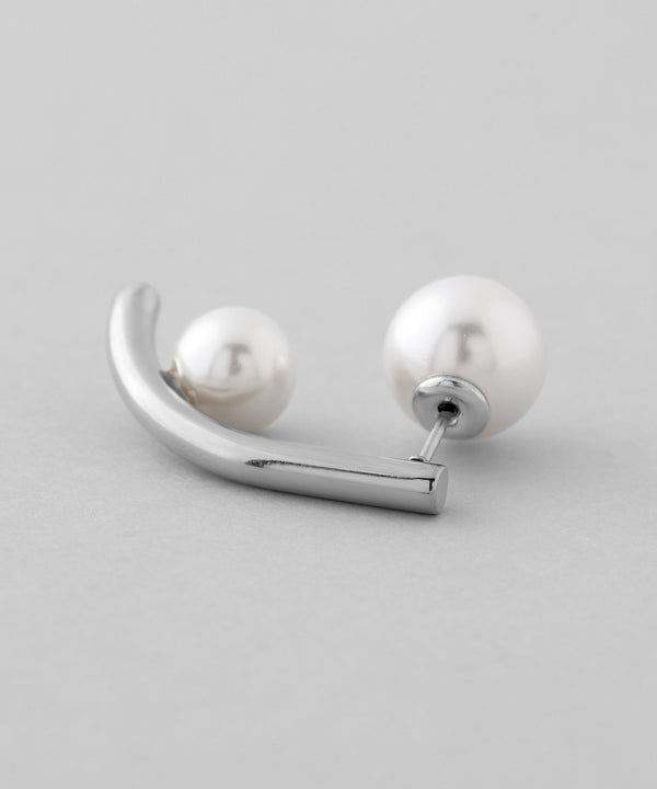 Pearl back-catch earrings [stainless steel] [Ownideal]