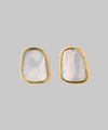 Shell Square Earrings [Stainless Steel] [Ownideal]