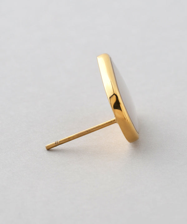 Shell Square Earrings [Stainless Steel] [Ownideal]
