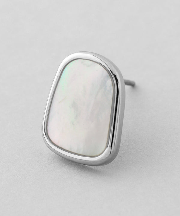 Shell Square Earrings [Stainless Steel] [Ownideal]