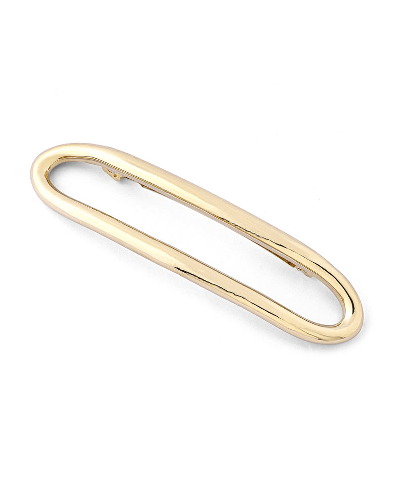 Slim oval line barrette
