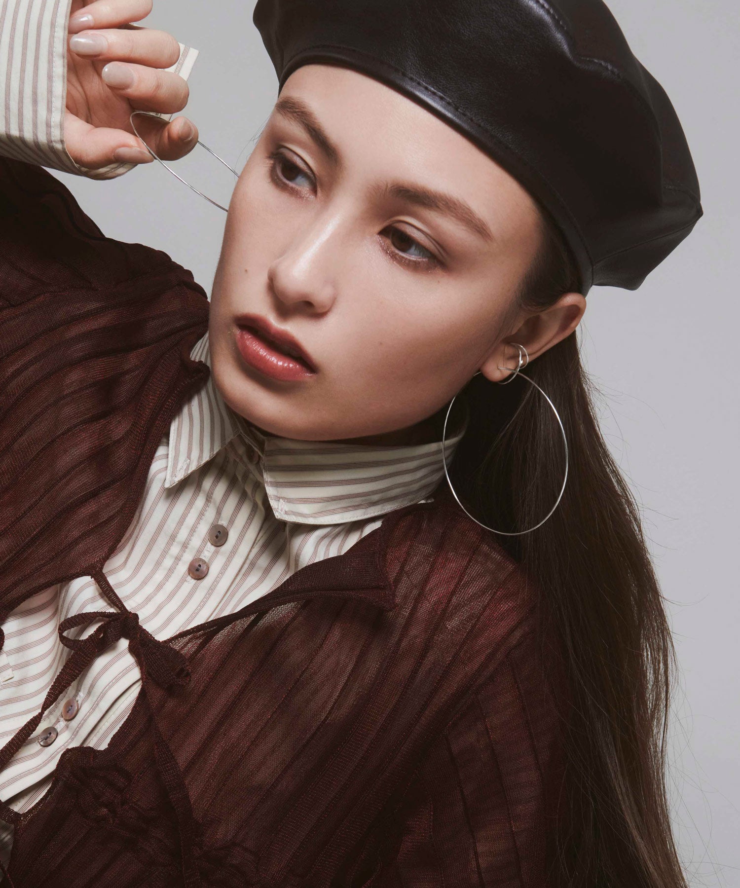 mimi33】ビジューイヤーカフ[サージカルステンレス][UMU][Sheerchic