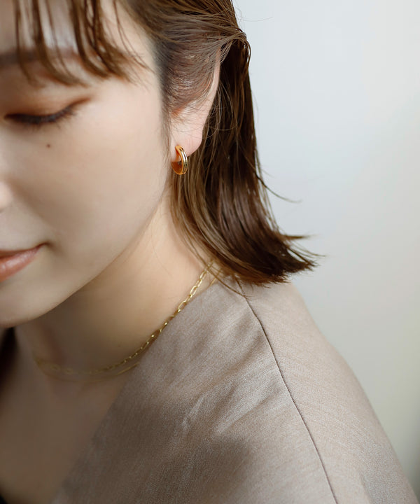 スリムハートフープピアス[Object hoop-stainless-][UMU]