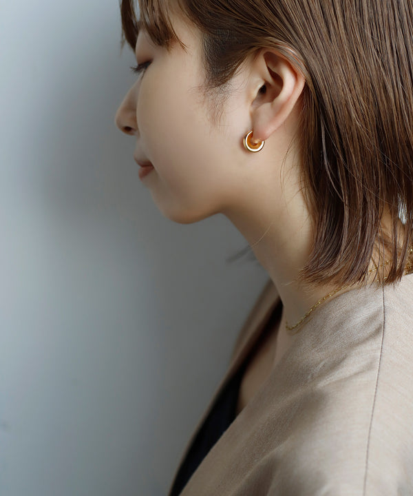 スリムハートフープピアス[Object hoop-stainless-][UMU]