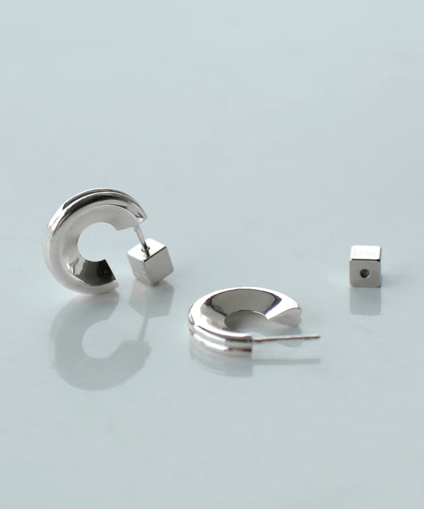 スリムハートフープピアス[Object hoop-stainless-][UMU]