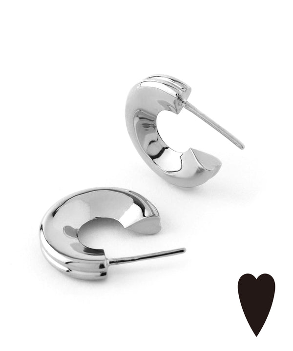 スリムハートフープピアス[Object hoop-stainless-][UMU]