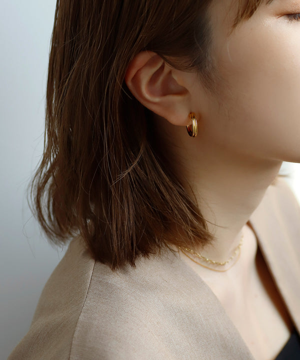 ニュアンスハートフープピアス[Object hoop-stainless-][UMU]