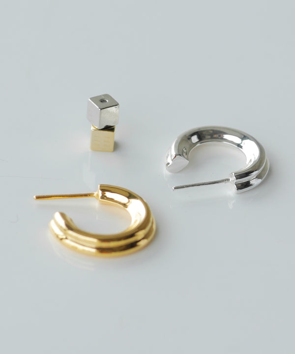 ニュアンスハートフープピアス[Object hoop-stainless-][UMU]
