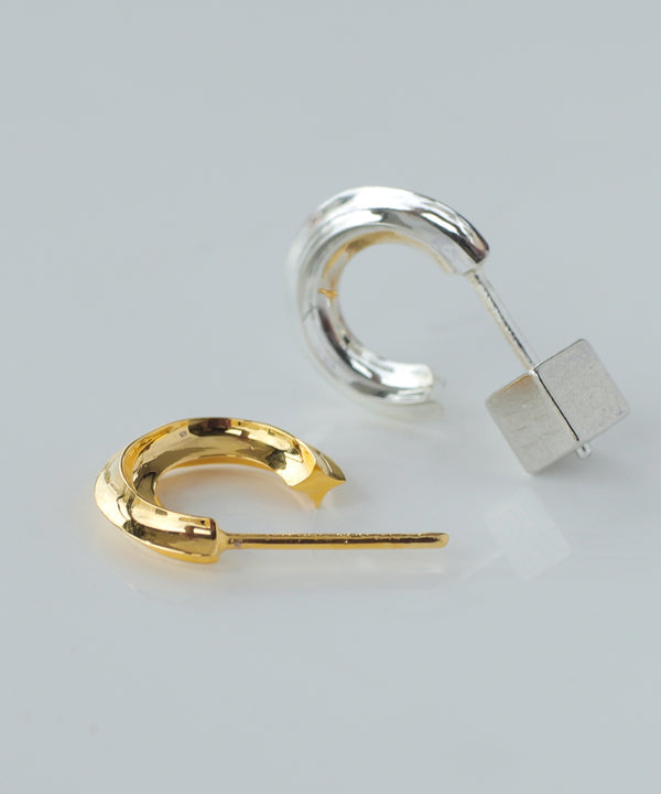 ダイヤフープピアス[Object hoop-stainless-][UMU]