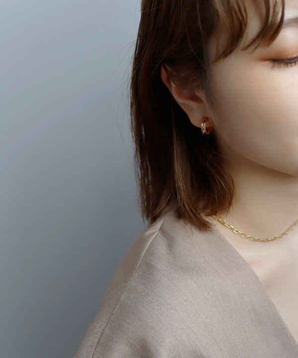 ムーンフープピアス[Object hoop-stainless-][UMU]