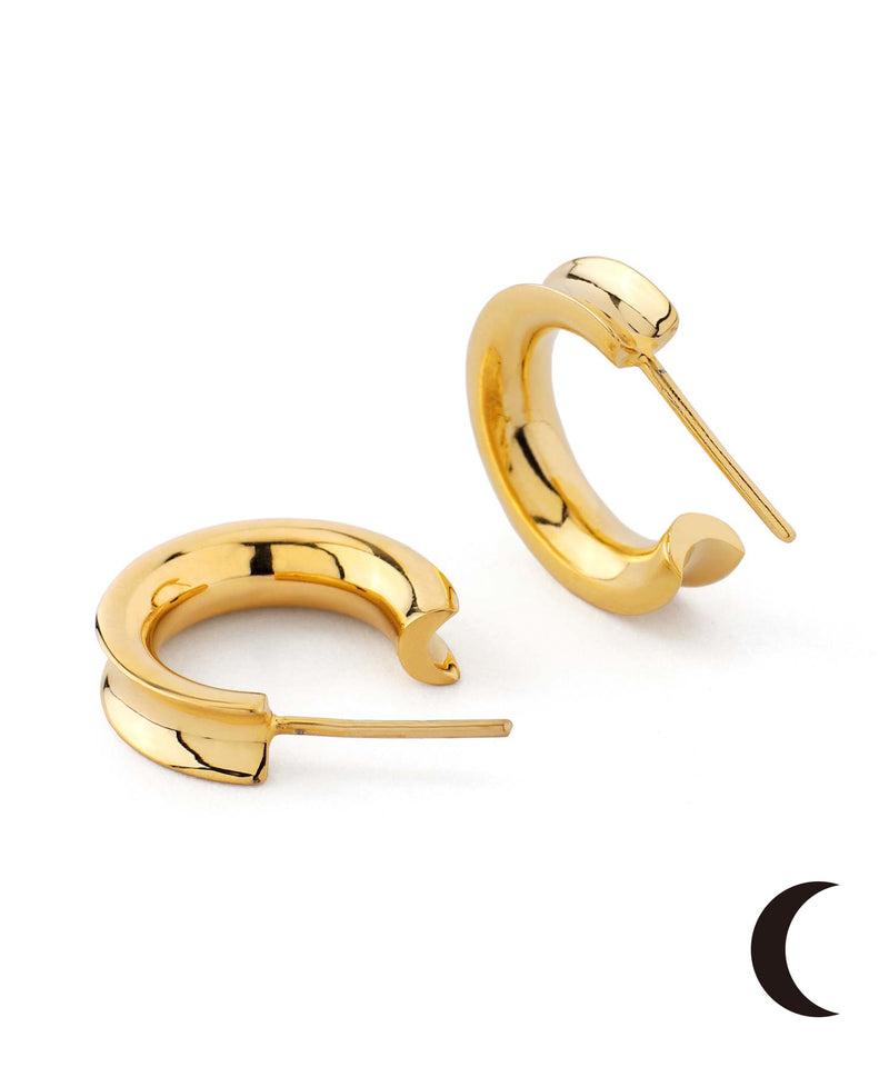 ムーンフープピアス[Object hoop-stainless-][UMU]