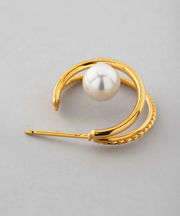 パール×フープセットピアス[UMU][Sheerchic]