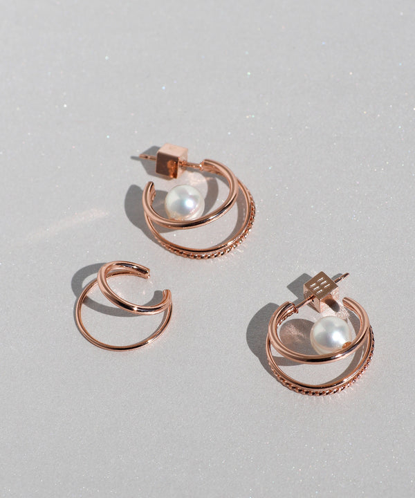 パール×フープセットピアス[UMU][Sheerchic]
