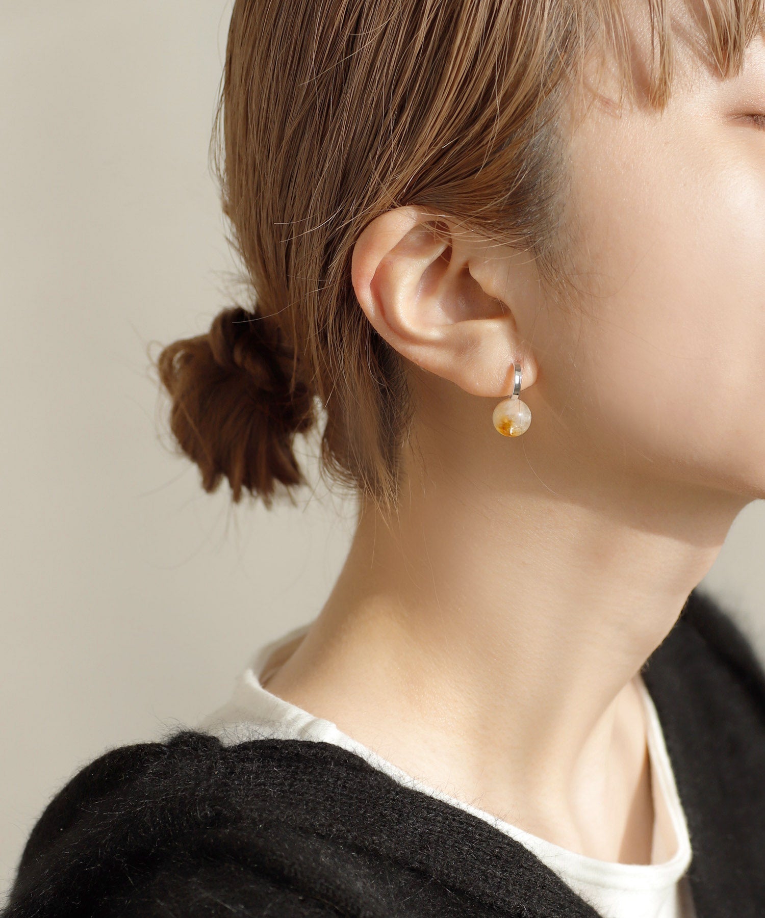 Sweet Pea 天然石フープピアス Sweet Pea スイートピー フープピアスK18 天然石ルビー