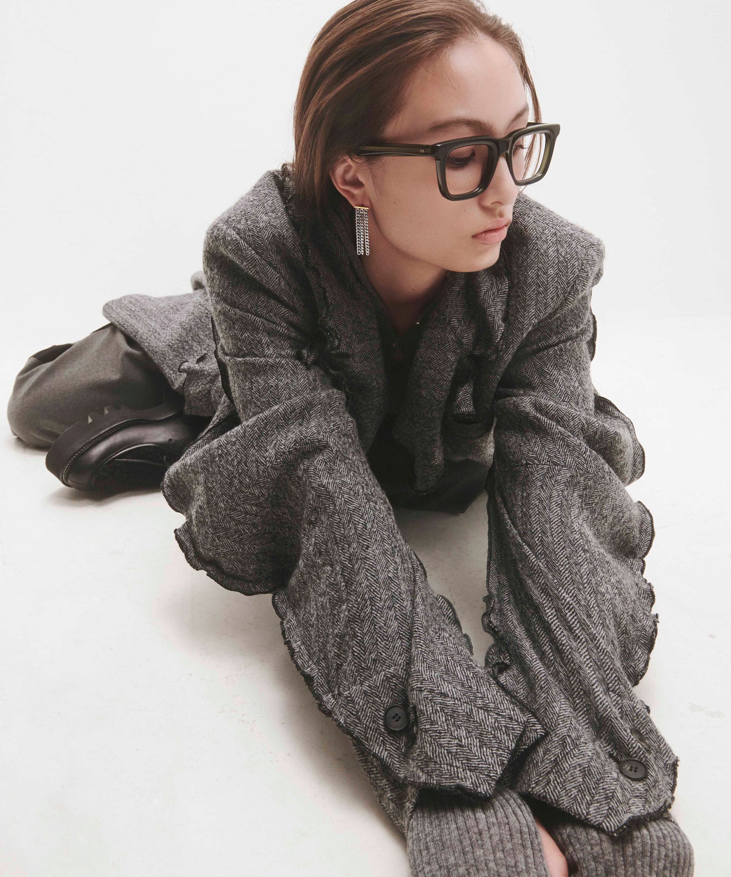 mimi33】チェーンフリンジピアス[ステンレス][UMU][Ownideal