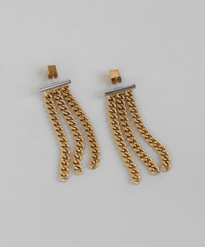 チェーンフリンジピアス[ステンレス][UMU][Ownideal]