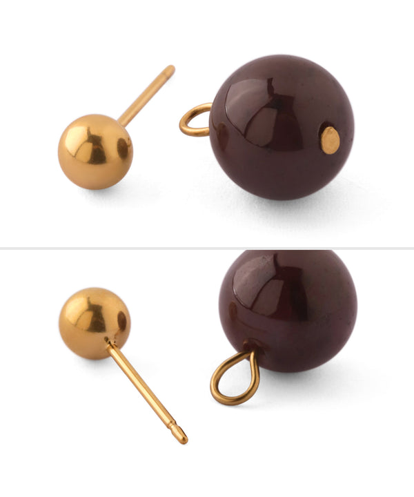 天然石2WAYピアス[ステンレス][Basic]