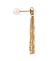 Pearl x Chain Back-Catch Earrings [Stainless Steel] [UMU] [Sheerchic]