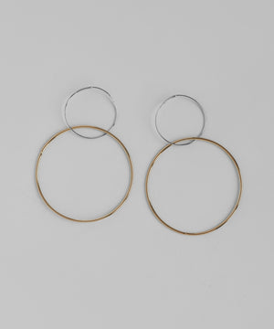 コンビカラー2WAYフープピアス[ステンレス][UMU][Sheerchic]