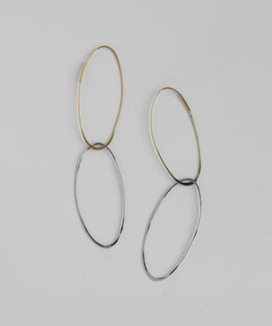 コンビカラー2WAYフープピアス[ステンレス][UMU][Sheerchic]