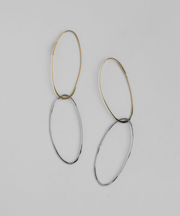 コンビカラー2WAYフープピアス[ステンレス][UMU][Sheerchic]