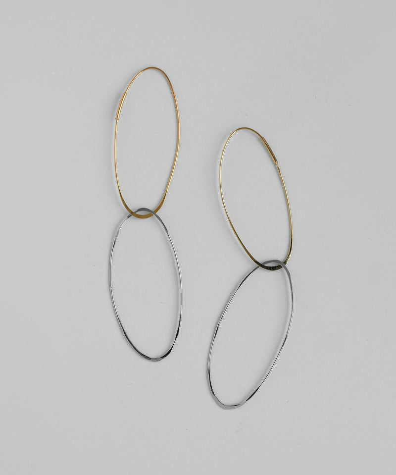 コンビカラー2WAYフープピアス[ステンレス][UMU][Sheerchic]