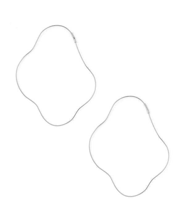 ニュアンスラインフープピアス[ステンレス][UMU][Sheerchic]