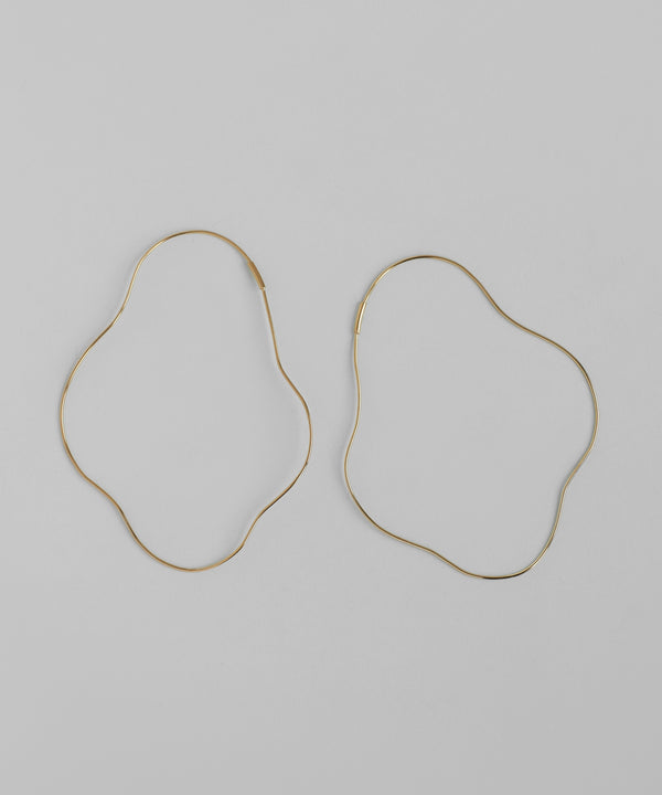 ニュアンスラインフープピアス[ステンレス][UMU][Sheerchic]