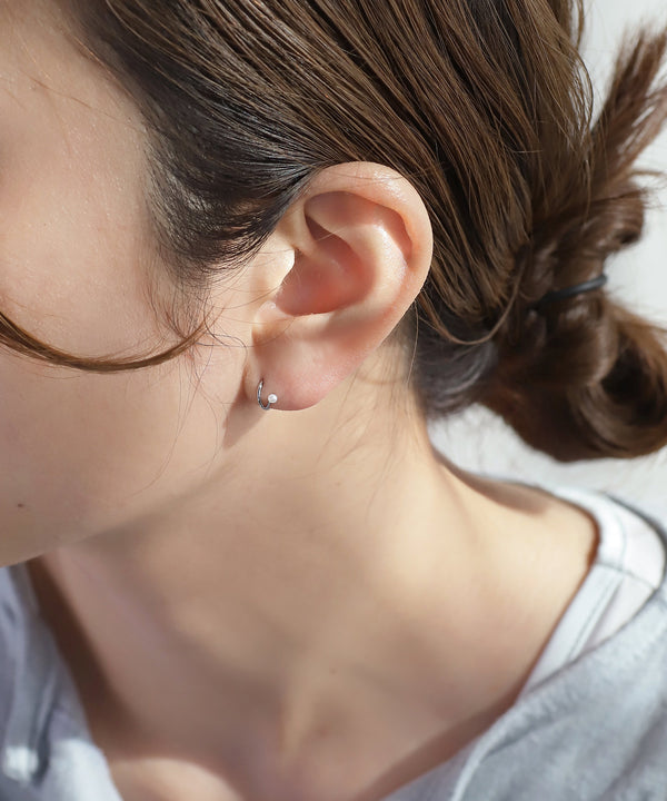 パールミニフープピアス[ステンレス][UMU][Sheerchic]