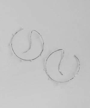 パールラインフックフープピアス[ステンレス][Sheerchic]