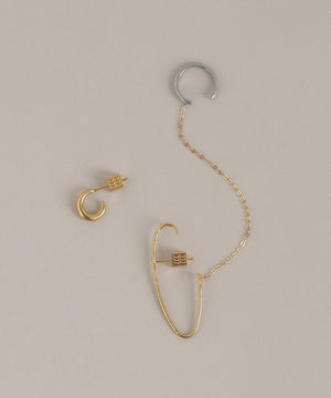 フープピアス×カフピアス[サージカルステンレス][UMU][Sheerchic]
