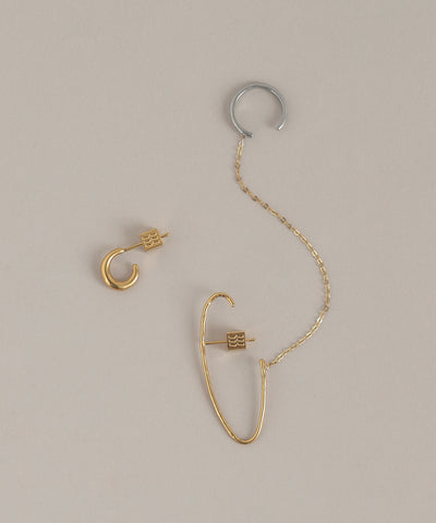 フープピアス×カフピアス[サージカルステンレス][UMU][Sheerchic]