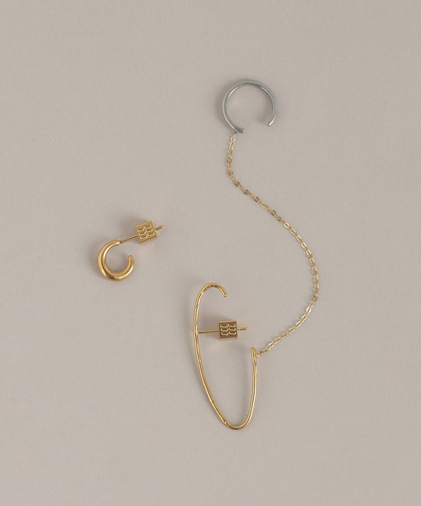 フープピアス×カフピアス[サージカルステンレス][UMU][Sheerchic]