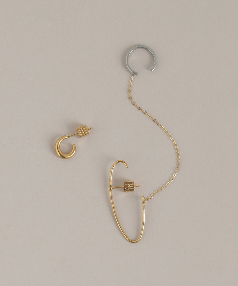 フープピアス×カフピアス[サージカルステンレス][UMU][Sheerchic]