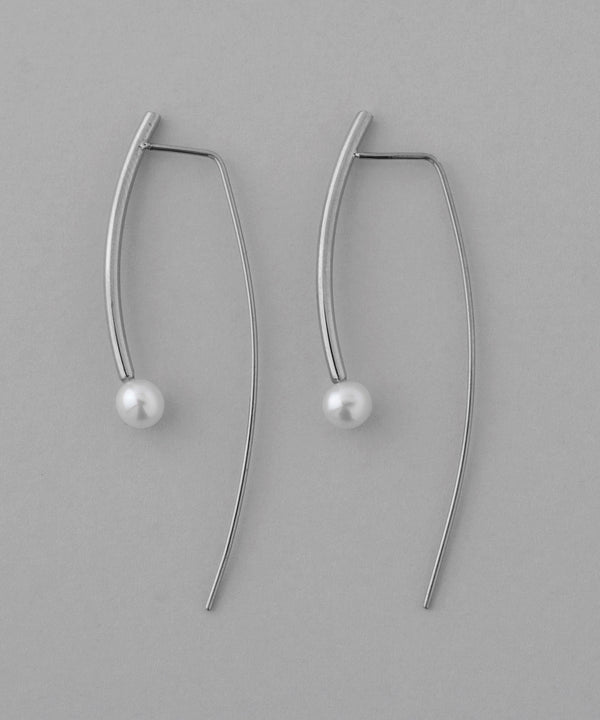 パール×バーピアス[ステンレス][Sheerchic]