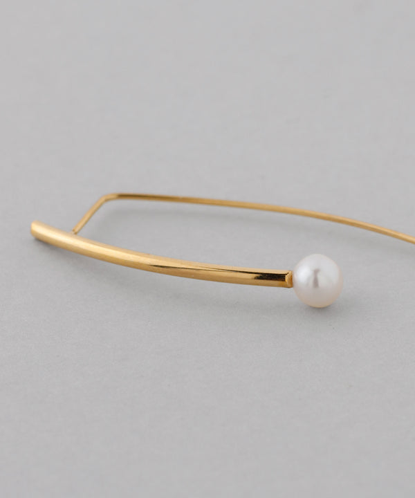 パール×バーピアス[ステンレス][Sheerchic]