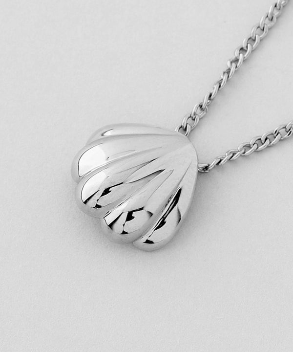 Shell motif necklace [Surgical stainless steel] [Basic]