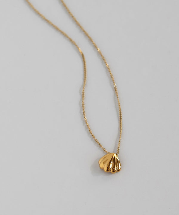 Shell motif necklace [Surgical stainless steel] [Basic]