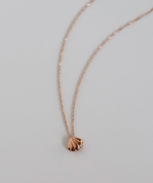 Shell motif necklace [Surgical stainless steel] [Basic]
