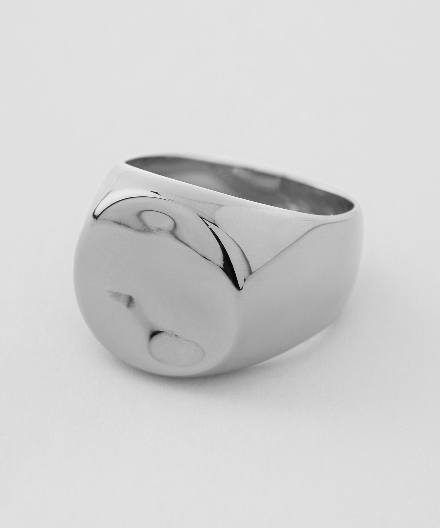 mimi33】【ステンレスIP】ラウンドシグネットリング[Ownideal