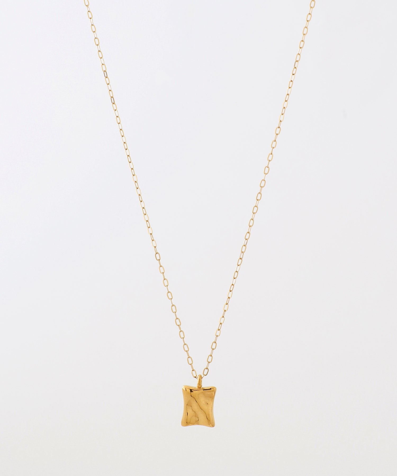 mimi33】【ステンレスIP】ニュアンススクエアモチーフネックレス[Basic