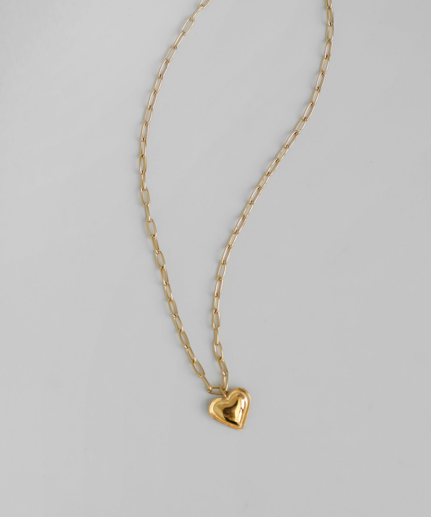 mimi33】【ステンレスIP】ハートネックレス[Ownideal]｜アネモネ